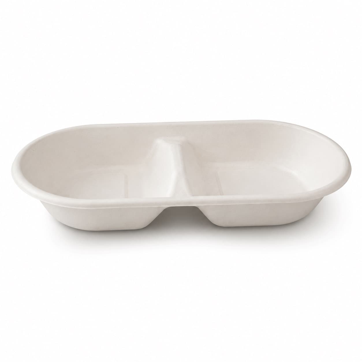 Bagasse Double-Compartment Lunch Box 800 ml — MC Life
