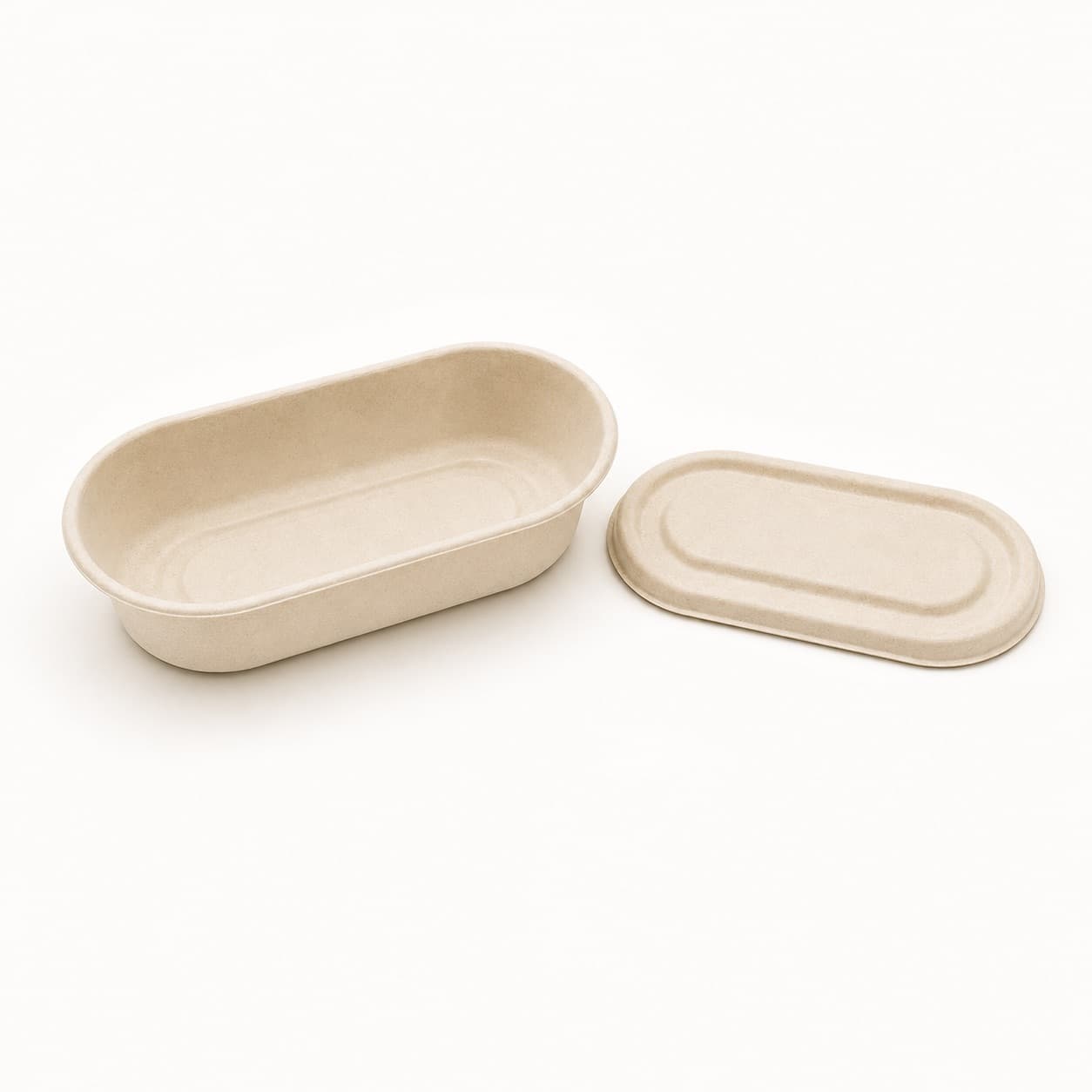 Bagasse Oval Lunch Box 800 ml — MC Life